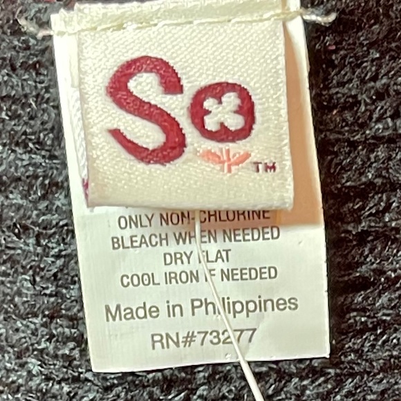 NWT SO BLACK & IVORY SCARF WITH BOW ACCENT - Picture 6 of 8